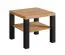 Table basse robuste Temerin 30a | Pieds foncés | Espace de rangement pratique | Chêne Gold Craft / Noir mat | 60 x 60 x 51 cm