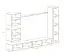 Meuble mural design Balestrand 126 | Noir & chêne Wotan | 180 x 280 x 40 cm | 16 compartiments