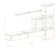 Mur TV design épuré Balestrand 290 | Noir | 200 x 310 x 40 cm | Grand espace de rangement