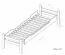 Lit pour enfant 90 x 200 cm avec tiroir de lit 90 x 190 cm comme lit d'invité | Bois massif: Hêtre | Laqué Blanc |incl. 2ème couchette extensible et 2 Sommiers à lattes Abbildung