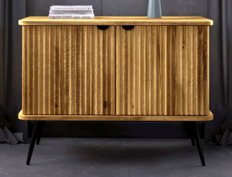 Commode Rolleston 10 en chêne sauvage massif huilé | 72 x 97 x 46 cm | Design haut de gamme