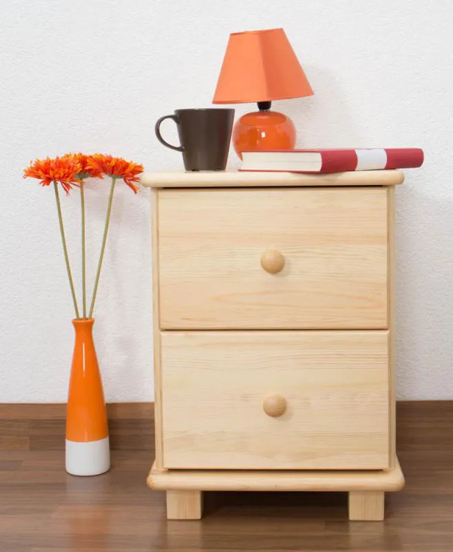 Table de nuit Naturel Pin massif Abbildung