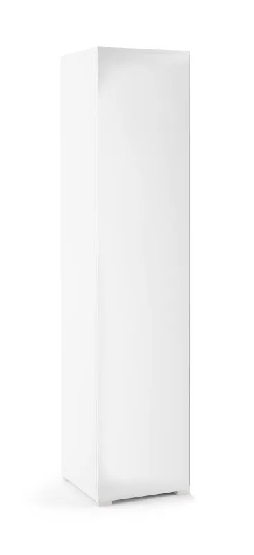 Armoire étroite contemporaine Zapopan 39 | 1 compartiment | Push-to-open | Blanc | 185 x 45 x 40 cm | Tringle coulissante