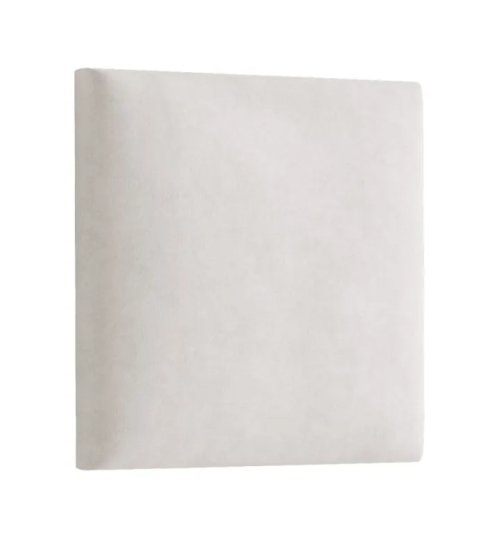 Panneaux rembourrés, lot de 10, Couleur : Beige, Revêtement : Velours, dimensions : 30 x 30 cm