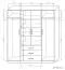 Armoire à portes battantes / penderie Sepatan 04, couleur : Wenge / Chêne de Sonoma - Dimensions : 200 x 180 x 60 cm (H x L x P)