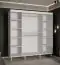 Armoire blanche avec deux barres de penderie Jotunheimen 21, couleur : blanc - dimensions : 208 x 200,5 x 62 cm (h x l x p), avec suffisamment d'espace de rangement