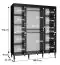Armoire moderne à portes coulissantes Jotunheimen 151, Couleur : Blanc - Dimensions : 208 x 180,5 x 62 cm (h x l x p)