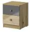Armoire de bureau Sirte 09, Couleur : Chêne / Blanc / Gris brillant - Dimensions : 50 x 40 x 40 cm (H x L x P)