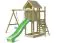 Tour de jeux K46 avec bac à sable, tour d'extension, balançoire nid d'oiseau et mur d'escalade - Dimensions : 355 x 187 cm (L x l)