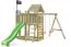 Tour de jeux Pirat 04 avec bac à sable, tour d'extension, balançoire double et mur d'escalade - Dimensions : 315 x 255 cm (L x l)