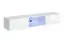 Meuble-paroi exceptionnel avec cinq portes Volleberg 27, couleur : chêne wotan / blanc - Dimensions : 120 x 210 x 40 cm (H x L x P), avec éclairage LED bleu