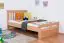 Lit pour enfants / lit junior "Easy Premium Line" K8 avec 1 panneau de recouvrement, 120 x 200 cm bois de hêtre massif nature