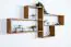 Étagère à suspendre / étagère murale en pin massif couleur chêne rustique Junco 282 - Dimensions : 76 x 166 x 20 cm (H x L x P)