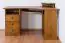 Bureau en bois de pin massif de couleur chêne rustique Junco 185 - Dimensions : 74 x 138 x 83 cm (H x L x P)