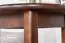 Table en pin massif couleur noyer Junco 234A (ronde) - Ø 60 cm 