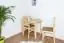 Table en bois de pin massif naturel Junco 227B (carré) - 60 x 100 cm (L x P)