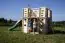 Maison de jeux / tour d'escalade BURG avec toboggan - 1,92 x 1,92 mètres en planches de 19 mm