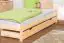 Lit simple / lit d'appoint en bois de pin massif, naturel A14, sommier à lattes inclus - Dimensions 90 x 200 cm 