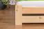 Lit simple / lit d'appoint en bois de pin massif, naturel A9, avec sommier à lattes - dimension 120 x 200 cm 