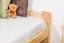 Lit pour enfants / lit pour jeunes bois de pin massif naturel A9, y compris le sommier à lattes - dimension 120 x 200 cm 