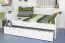 Lit simple / lit d'appoint "Easy Premium Line" K1/s Voll incl. 2ème couchette et 2 panneaux de recouvrement, 90 x 200 cm hêtre massif laqué blanc
