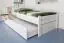 Lit simple / lit d'appoint "Easy Premium Line" K1/2h incl. 2ème couchette et 2 panneaux de recouvrement, 90 x 200 cm bois de hêtre massif laqué blanc