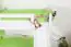 Lit d'enfant superposé Jonas bois de hêtre massif, laqué blanc avec toboggan en blanc, sommier à lattes inclus - 90 x 200 cm, divisible, version offre spéciale