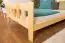 Lit d'enfant / lit de jeunesse en bois de pin naturel massif A22, avec sommier à lattes - Dimensions 140 x 200 cm 