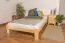 Lit d'enfant / lit de jeunesse en bois de pin massif, naturel A8, sommier à lattes inclus - Dimensions : 120 x 200 cm