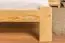 Lit Futon / lit en bois de pin massif, naturel A8, sommier à lattes inclus - Dimensions : 120 x 200 cm