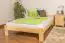 Lit simple / lit d'appoint en bois de pin massif, naturel A8, sommier à lattes inclus - Dimensions : 120 x 200 cm