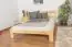 Lit simple / lit d'appoint en bois de pin massif, naturel A21, sommier à lattes inclus - Dimensions 140 x 200 cm 