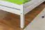 Lit simple / lit d'appoint en bois de pin massif, laqué blanc 99, sommier à lattes inclus - Dimensions 90 x 200 cm