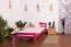 lit d'enfant / lit d'adoléscent "Easy Premium Line" K1/2n, en hêtre massif verni rose