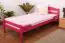 lit d'enfant / lit d'adoléscent "Easy Premium Line" K1/2n, en hêtre massif verni rose - Dimensions : 90 x 200 cm