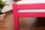 lit d'enfant / lit d'adoléscent "Easy Premium Line" K1/2n, en hêtre massif verni rose - Dimensions : 90 x 190 cm