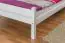 Lit simple / lit d'appoint en bois de pin massif, laqué blanc 97, sommier à lattes inclus - Dimensions 90 x 200 cm