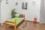 Lit d'enfant / lit de jeunesse en bois de pin massif, couleur chêne A6, avec sommier à lattes - Dimensions 90 x 200 cm