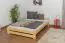Lit simple / lit d'appoint en bois de pin massif, naturel A9, avec sommier à lattes - dimension 140 x 200 cm