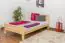 Lit d'enfant / lit de jeunesse en bois de pin naturel massif A23, sommier à lattes inclus - Dimensions 120 x 200 cm 