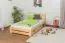 Lit d'enfant / lit de jeunesse en bois de pin naturel massif A25, sommier à lattes inclus - Dimensions 120 x 200 cm 