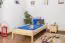 Lit d'enfant / lit de jeunesse en bois de pin massif, naturel 99, avec sommier à lattes - Dimensions 90 x 200 cm