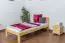 Lit simple / lit d'appoint en bois de pin massif, naturel 76, avec sommier à lattes - dimension 90 x 200 cm