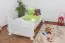 Lit pour enfants / lit pour jeunes en bois de pin massif laqué blanc 91, avec sommier à lattes - dimension 90 x 200 cm