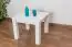 Table basse en bois de pin massif, laqué blanc Junco 485 - Dimensions 50 x 60 x 60 cm