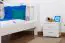 lit d'enfant / lit de jeune "Easy Premium Line" K8, hêtre massif laqué blanc - Dimensions : 90 x 190 cm