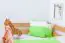 Lit superposé / lit de jeu Lukas "Light" hêtre massif nature avec échelle inclinée, y compris sommier à lattes déroulable