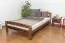 Lit simple / lit d'appoint en bois de pin massif,, couleur noisette A6, avec sommier à lattes - Dimensions 120 x 200 cm