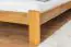 Lit futon / lit en bois de pin massif, couleur chêne A10, incl. sommier à lattes - dimension 140 x 200 cm