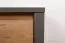 Commode Selun 12, couleur : chêne brun foncé / gris - 48 x 170 x 43 cm (h x l x p)